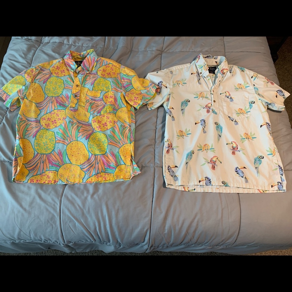 Chubbies “Nutter” Hawaiian Shirts. Lot of 2. Size Small